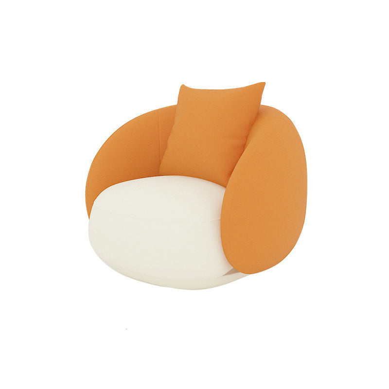 Faux Leather Sloped Arm Curved Sofa Tight Back Seating for Apartment Clearhalo 'furn' 'furn_sofas' 'Furniture' 'Living Room Furniture' 'Sofa' 'sofas' 6132311