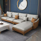 37.4 "H Faux Leather Flar La Vared Arm Sofa & Chaise for Living Room