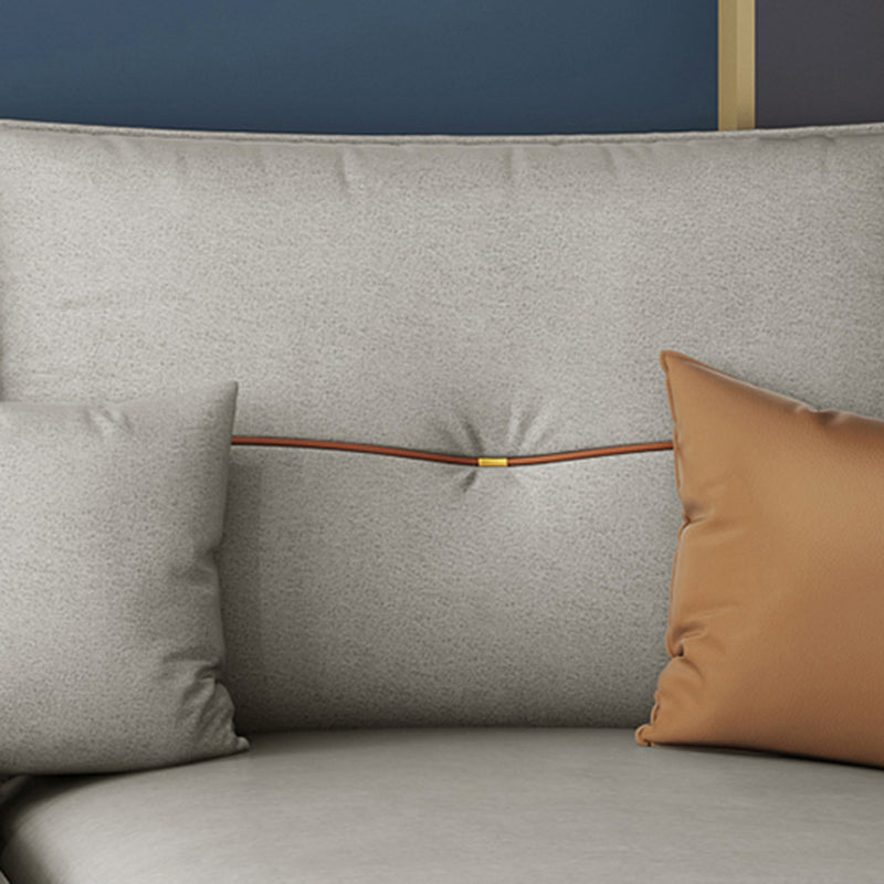 37.4 "H Faux Leather Flar La Vared Arm Sofa & Chaise for Living Room