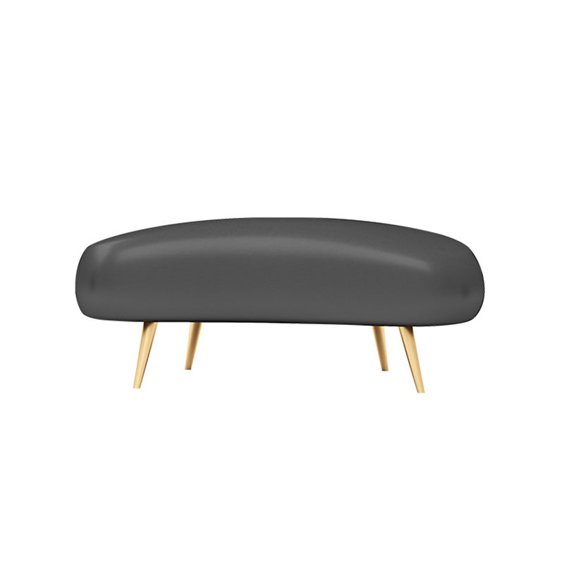 Contemporary Tight Back Armless Settee Fabric Curved Settee with Hair Pin Legs