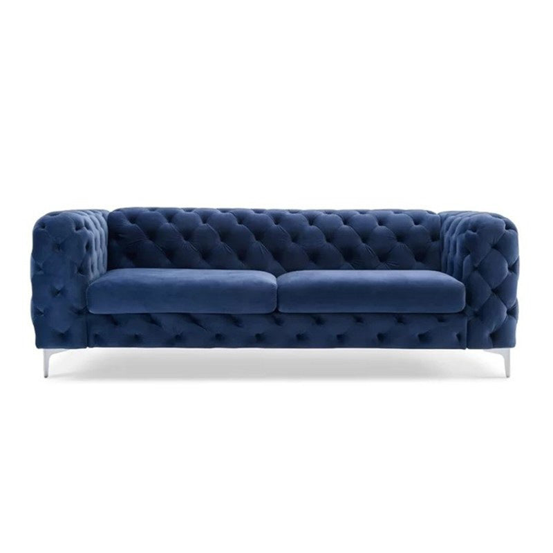 Divano posteriore trapuntato contemporaneo braccio da smoking da 2/3 posti con gambe metalliche