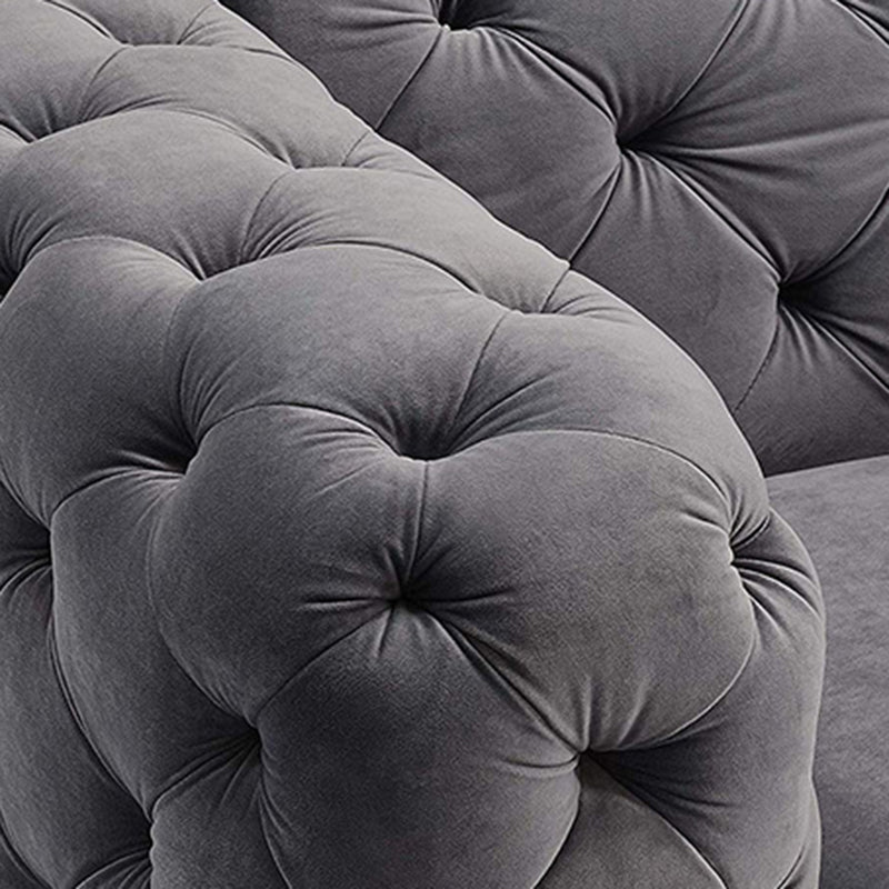 Divano posteriore trapuntato contemporaneo braccio da smoking da 2/3 posti con gambe metalliche