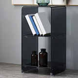 Moderno tavolo da tavolo da tavolo laterale in vetro quadrato in vetro per soggiorno