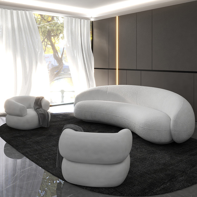 Sedute contemporanee con posti a sedere curvi a sedere inclinate di divano per soggiorno