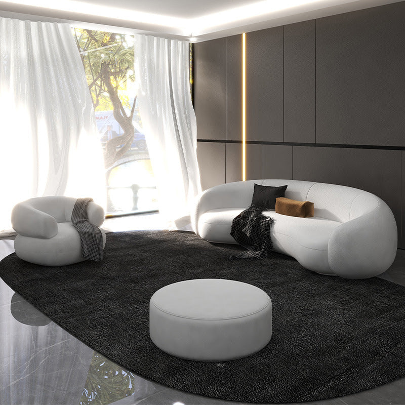 Sedute contemporanee con posti a sedere curvi a sedere inclinate di divano per soggiorno