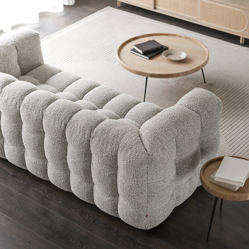 Contemporary Wooden Standard  Sofa Tuxedo Arm Tight Back Sofa
