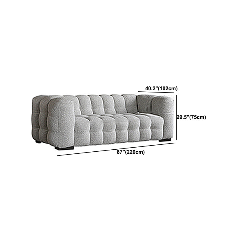 Contemporary Wooden Standard  Sofa Tuxedo Arm Tight Back Sofa