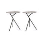 Modern Simple Iron Round Side Table Dia 17.7" 3 Legs End Table