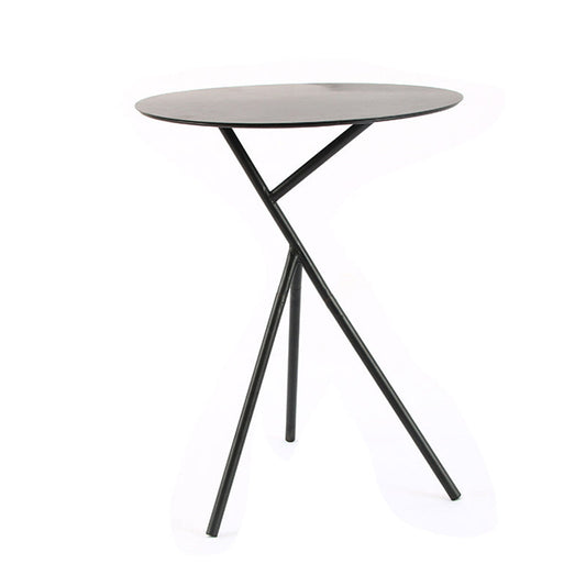 Modern Simple Iron Round Side Table Dia 17.7" 3 Legs End Table