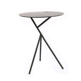 Modern Simple Iron Round Side Table Dia 17.7" 3 Legs End Table