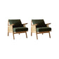 Recessed Arms Included Chair 30.51" Wide Solid Wood Frame Armchair Green 2 Piece Set Clearhalo 'Accent Chairs' 'accent_chairs' 'Chairs & Seating' 'furn' 'furn_accent_chairs' 'Furniture' 'Living Room Furniture' 6132940