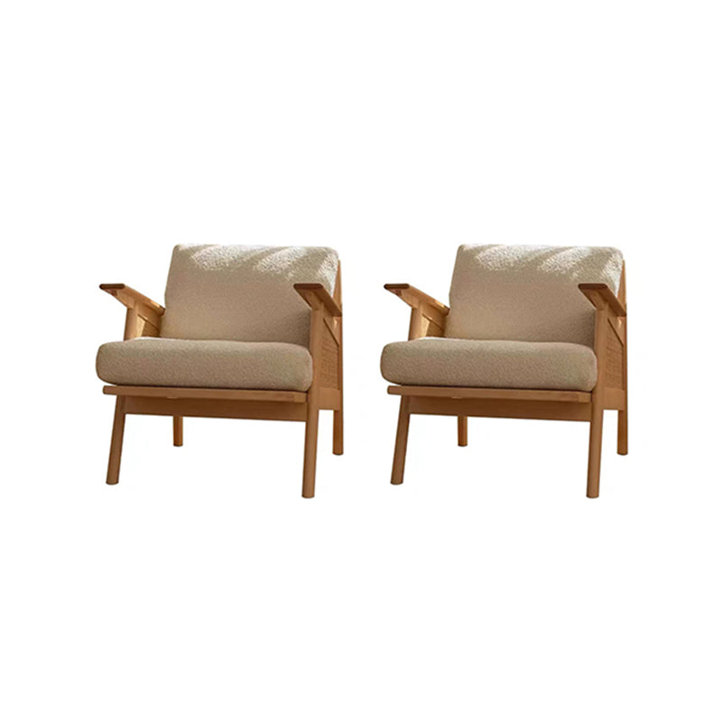 Recessed Arms Included Chair 30.51" Wide Solid Wood Frame Armchair White 2 Piece Set Clearhalo 'Accent Chairs' 'accent_chairs' 'Chairs & Seating' 'furn' 'furn_accent_chairs' 'Furniture' 'Living Room Furniture' 6132943