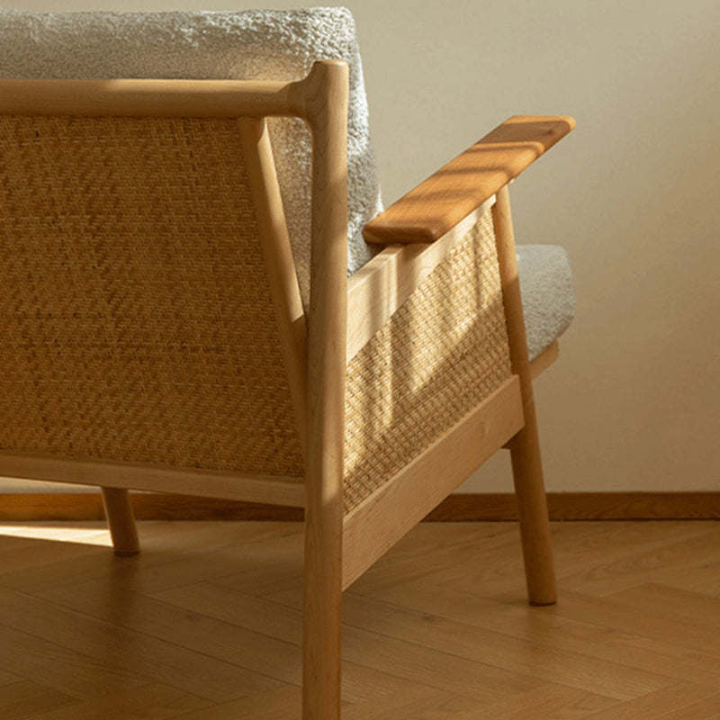 Recessed Arms Included Chair 30.51" Wide Solid Wood Frame Armchair Clearhalo 'Accent Chairs' 'accent_chairs' 'Chairs & Seating' 'furn' 'furn_accent_chairs' 'Furniture' 'Living Room Furniture' 6132949