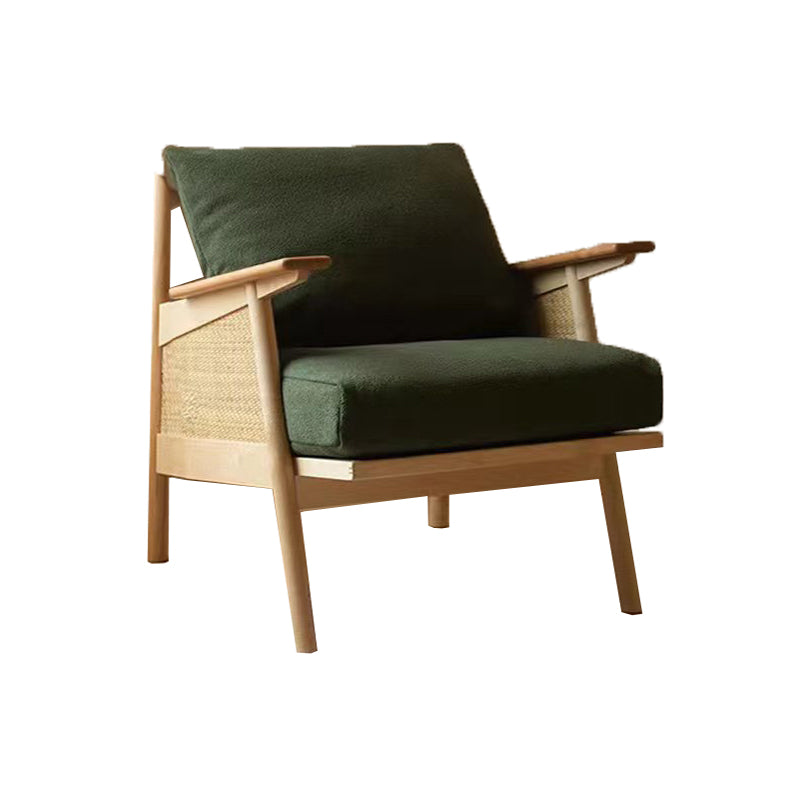 Recessed Arms Included Chair 30.51" Wide Solid Wood Frame Armchair Clearhalo 'Accent Chairs' 'accent_chairs' 'Chairs & Seating' 'furn' 'furn_accent_chairs' 'Furniture' 'Living Room Furniture' 6132951