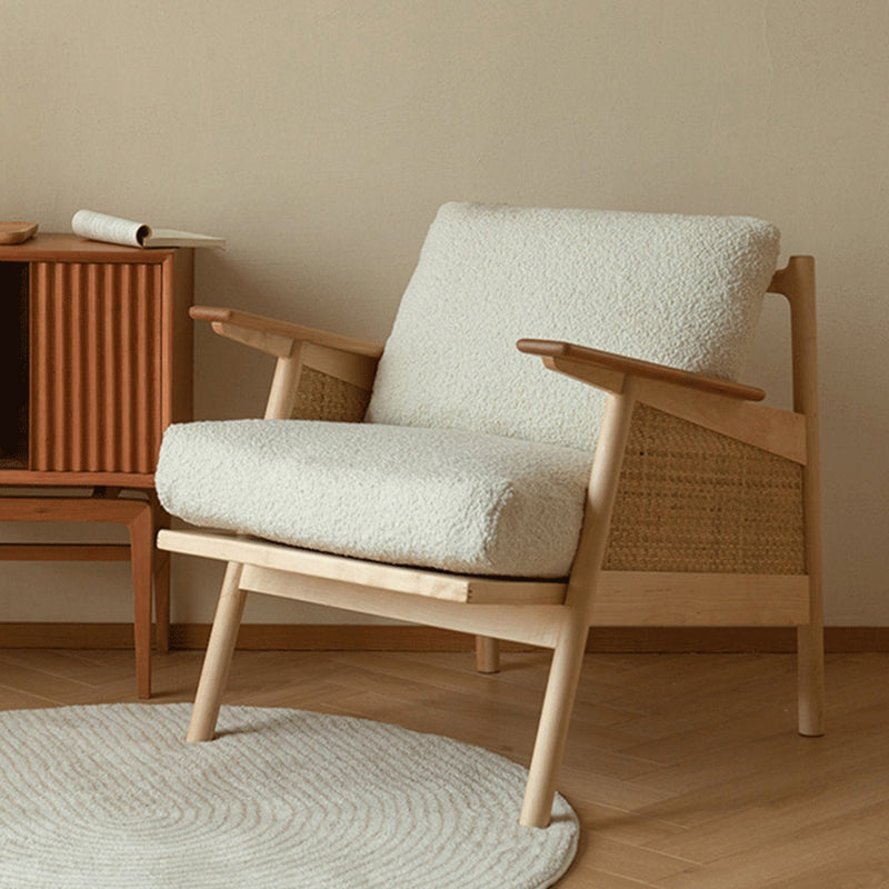 Recessed Arms Included Chair 30.51" Wide Solid Wood Frame Armchair Clearhalo 'Accent Chairs' 'accent_chairs' 'Chairs & Seating' 'furn' 'furn_accent_chairs' 'Furniture' 'Living Room Furniture' 6132953