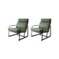 Square Arms Included Chair 31.49" Wide Armchair with Loose Back Green 2 Piece Set Clearhalo 'Accent Chairs' 'accent_chairs' 'Chairs & Seating' 'furn' 'furn_accent_chairs' 'Furniture' 'Living Room Furniture' 6132957