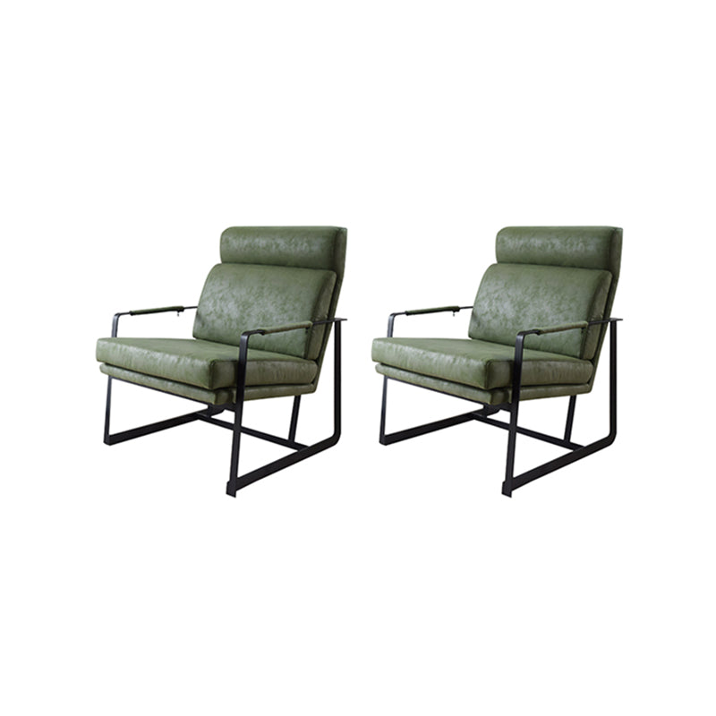 Square Arms Included Chair 31.49" Wide Armchair with Loose Back Green 2 Piece Set Clearhalo 'Accent Chairs' 'accent_chairs' 'Chairs & Seating' 'furn' 'furn_accent_chairs' 'Furniture' 'Living Room Furniture' 6132957