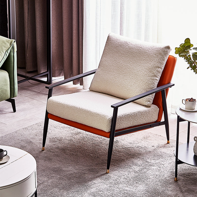 Chenille Arms Included Chair 32.28" Wide Armchairwith Pillow Back Clearhalo 'Accent Chairs' 'accent_chairs' 'Chairs & Seating' 'furn' 'furn_accent_chairs' 'Furniture' 'Living Room Furniture' 6132972