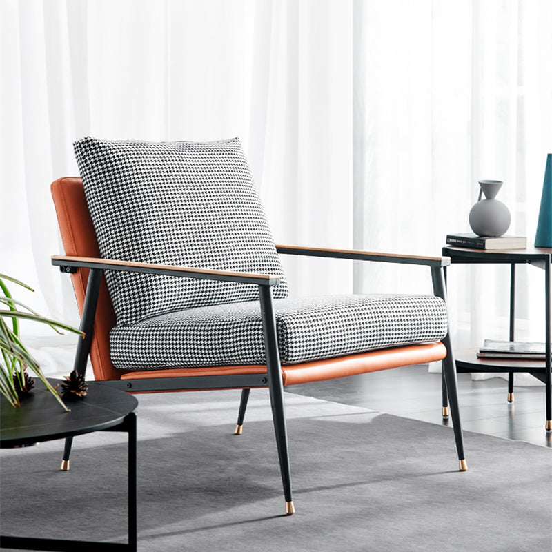 Chenille Arms Included Chair 32.28" Wide Armchairwith Pillow Back Clearhalo 'Accent Chairs' 'accent_chairs' 'Chairs & Seating' 'furn' 'furn_accent_chairs' 'Furniture' 'Living Room Furniture' 6132974