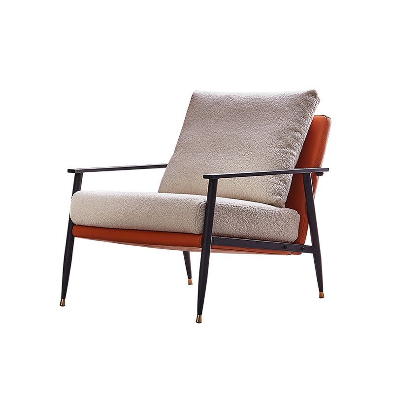 Chenille Arms Included Chair 32.28" Wide Armchairwith Pillow Back Clearhalo 'Accent Chairs' 'accent_chairs' 'Chairs & Seating' 'furn' 'furn_accent_chairs' 'Furniture' 'Living Room Furniture' 6132975