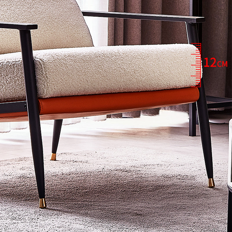 Chenille Arms Included Chair 32.28" Wide Armchairwith Pillow Back Clearhalo 'Accent Chairs' 'accent_chairs' 'Chairs & Seating' 'furn' 'furn_accent_chairs' 'Furniture' 'Living Room Furniture' 6132977