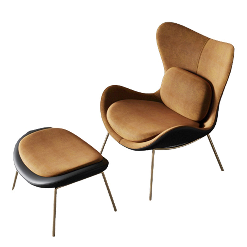 Velvet Accent Chair 33.85" Wide Armless Accent Room Chair for Living Room Clearhalo 'Accent Chairs' 'accent_chairs' 'Chairs & Seating' 'furn' 'furn_accent_chairs' 'Furniture' 'Living Room Furniture' 6133001