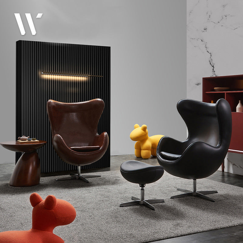 Arms Included Chair Egg Shape Chair for Living Room, 31.49" Wide Clearhalo 'Accent Chairs' 'accent_chairs' 'Chairs & Seating' 'furn' 'furn_accent_chairs' 'Furniture' 'Living Room Furniture' 6133009