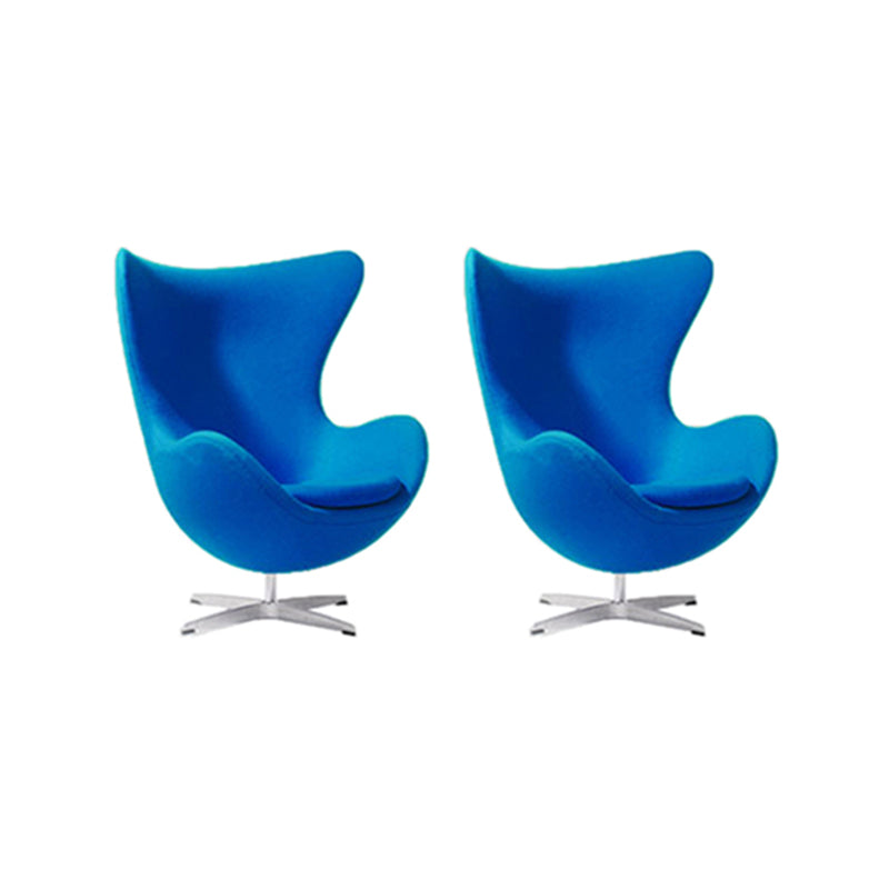 Arms Included Chair Egg Shape Chair for Living Room, 31.49" Wide Blue Wool 2 Piece Set Clearhalo 'Accent Chairs' 'accent_chairs' 'Chairs & Seating' 'furn' 'furn_accent_chairs' 'Furniture' 'Living Room Furniture' 6133013