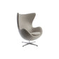 Arms Included Chair Egg Shape Chair for Living Room, 31.49" Wide Grey Wool 1 Piece Clearhalo 'Accent Chairs' 'accent_chairs' 'Chairs & Seating' 'furn' 'furn_accent_chairs' 'Furniture' 'Living Room Furniture' 6133022