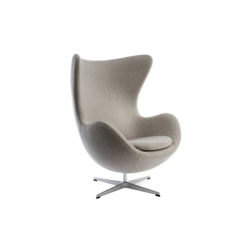 Arms Included Chair Egg Shape Chair for Living Room, 31.49" Wide Grey Wool 1 Piece Clearhalo 'Accent Chairs' 'accent_chairs' 'Chairs & Seating' 'furn' 'furn_accent_chairs' 'Furniture' 'Living Room Furniture' 6133022