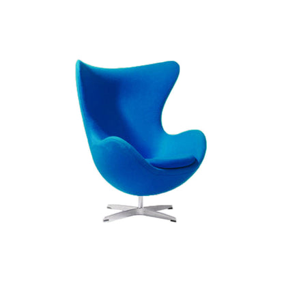 Arms Included Chair Egg Shape Chair for Living Room, 31.49" Wide Blue Wool 1 Piece Clearhalo 'Accent Chairs' 'accent_chairs' 'Chairs & Seating' 'furn' 'furn_accent_chairs' 'Furniture' 'Living Room Furniture' 6133025