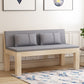 Modern 2/3-seater Settee Fabric Armless Settee with Wood Accents