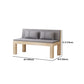 Modern 2/3-seater Settee Fabric Armless Settee with Wood Accents