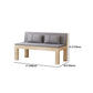 Modern 2/3-seater Settee Fabric Armless Settee with Wood Accents