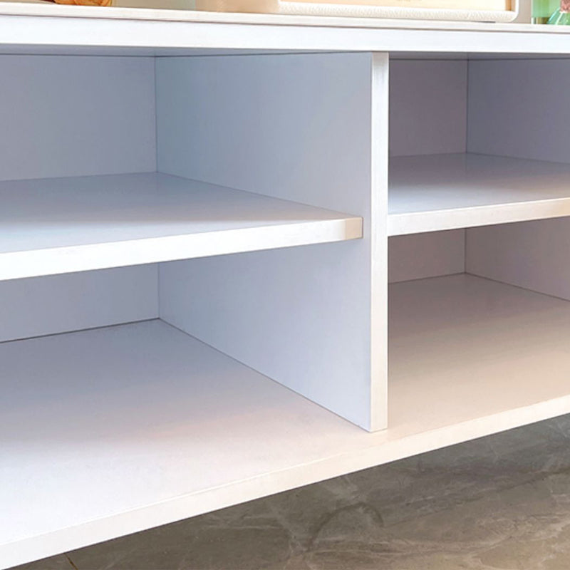 Modern Stone TV Stand White TV Media Stand with Legs for Living Room Clearhalo 'furn' 'furn_tv_stands_entertainment_centers' 'Furniture' 'Living Room Furniture' 'TV Stands & Entertainment Centers' 'TV Stands & Media Storage Furniture' 'tv_stands_entertainment_centers' 6135736