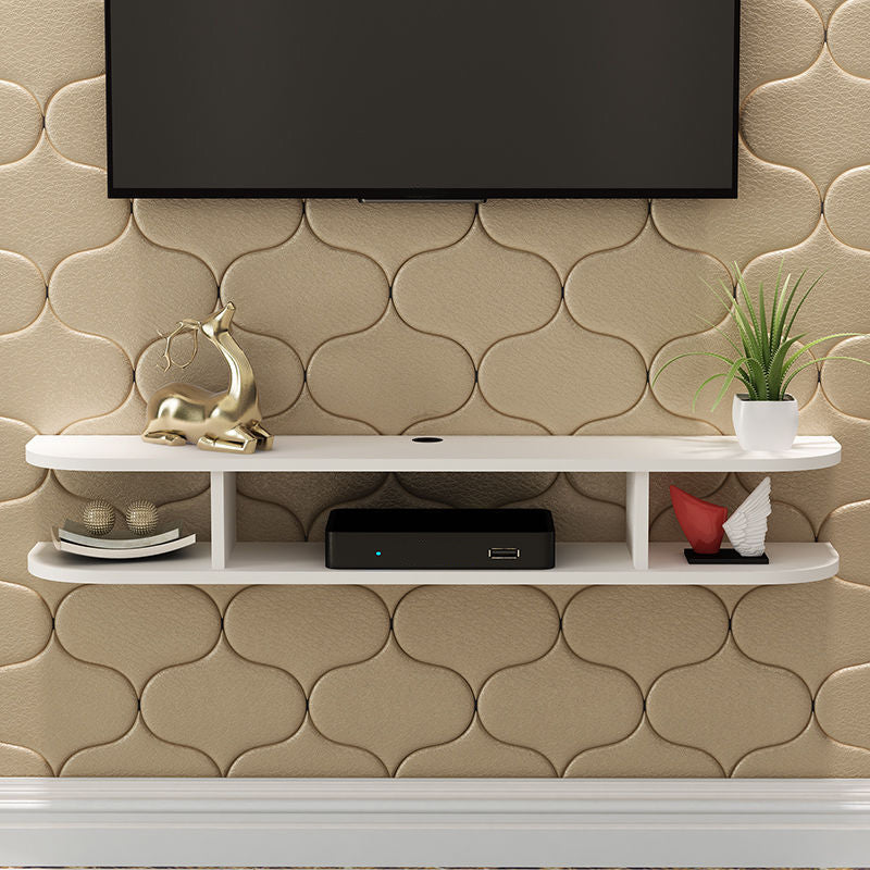 Contemporary TV Media Stand Wall-mounted Wood TV Console with Open Shelving White Cabinet Not Included Clearhalo 'furn' 'furn_tv_stands_entertainment_centers' 'Furniture' 'Living Room Furniture' 'TV Stands & Entertainment Centers' 'TV Stands & Media Storage Furniture' 'tv_stands_entertainment_centers' 6135757