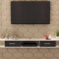 Contemporary TV Media Stand Wall-mounted Wood TV Console with Open Shelving White-Black 2 Clearhalo 'furn' 'furn_tv_stands_entertainment_centers' 'Furniture' 'Living Room Furniture' 'TV Stands & Entertainment Centers' 'TV Stands & Media Storage Furniture' 'tv_stands_entertainment_centers' 6135768