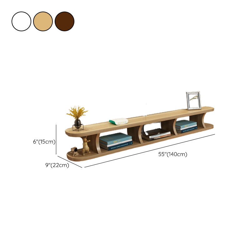 Contemporary TV Media Stand Wall-mounted Wood TV Console with Open Shelving Clearhalo 'furn' 'furn_tv_stands_entertainment_centers' 'Furniture' 'Living Room Furniture' 'TV Stands & Entertainment Centers' 'TV Stands & Media Storage Furniture' 'tv_stands_entertainment_centers' 6135780