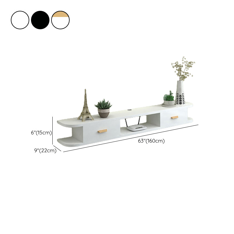 Contemporary TV Media Stand Wall-mounted Wood TV Console with Open Shelving Clearhalo 'furn' 'furn_tv_stands_entertainment_centers' 'Furniture' 'Living Room Furniture' 'TV Stands & Entertainment Centers' 'TV Stands & Media Storage Furniture' 'tv_stands_entertainment_centers' 6135784