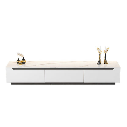11.81" D Modern TV Stand White Stone TV Console with Drawers 78.7"L x 11.8"W x 11"H Clearhalo 'furn' 'furn_tv_stands_entertainment_centers' 'Furniture' 'Living Room Furniture' 'TV Stands & Entertainment Centers' 'TV Stands & Media Storage Furniture' 'tv_stands_entertainment_centers' 6135866