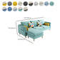 Scandinavian 32.28 " H Cotton Blend Square Arm Sofa & Chaise Clearhalo 'furn' 'furn_sectionals' 'Furniture' 'Living Room Furniture' 'Sectionals' 6135897