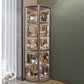 Modern Corner Unit Wood Curio Cabinet Glass Doors Storage Cabinet for Bathroom Clearhalo 'Display & China Cabinets' 'display_china_cabinets' 'furn' 'furn_display_china_cabinets' 'Furniture' 'Kitchen & Dining Furniture' 6135898