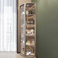 Modern Corner Unit Wood Curio Cabinet Glass Doors Storage Cabinet for Bathroom Clearhalo 'Display & China Cabinets' 'display_china_cabinets' 'furn' 'furn_display_china_cabinets' 'Furniture' 'Kitchen & Dining Furniture' 6135901