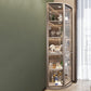 Modern Corner Unit Wood Curio Cabinet Glass Doors Storage Cabinet for Bathroom Clearhalo 'Display & China Cabinets' 'display_china_cabinets' 'furn' 'furn_display_china_cabinets' 'Furniture' 'Kitchen & Dining Furniture' 6135905