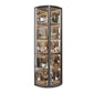 Modern Corner Unit Wood Curio Cabinet Glass Doors Storage Cabinet for Bathroom Clearhalo 'Display & China Cabinets' 'display_china_cabinets' 'furn' 'furn_display_china_cabinets' 'Furniture' 'Kitchen & Dining Furniture' 6135906