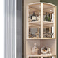 Modern Corner Unit Wood Curio Cabinet Glass Doors Storage Cabinet for Bathroom Clearhalo 'Display & China Cabinets' 'display_china_cabinets' 'furn' 'furn_display_china_cabinets' 'Furniture' 'Kitchen & Dining Furniture' 6135909