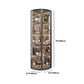 Modern Corner Unit Wood Curio Cabinet Glass Doors Storage Cabinet for Bathroom Clearhalo 'Display & China Cabinets' 'display_china_cabinets' 'furn' 'furn_display_china_cabinets' 'Furniture' 'Kitchen & Dining Furniture' 6135910