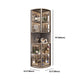 Modern Corner Unit Wood Curio Cabinet Glass Doors Storage Cabinet for Bathroom Clearhalo 'Display & China Cabinets' 'display_china_cabinets' 'furn' 'furn_display_china_cabinets' 'Furniture' 'Kitchen & Dining Furniture' 6135911