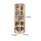 Modern Corner Unit Wood Curio Cabinet Glass Doors Storage Cabinet for Bathroom Clearhalo 'Display & China Cabinets' 'display_china_cabinets' 'furn' 'furn_display_china_cabinets' 'Furniture' 'Kitchen & Dining Furniture' 6135917