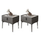 Modern Slate Nightstand Lower Shelf Bedside Cabinet with Drawer for Bedroom Dark Gray 2 Piece Set Clearhalo 'Bedroom Furniture' 'furn' 'furn_night_stand' 'Furniture' 'night_stand' 'Nightstands' 6135999